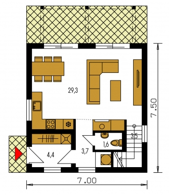 Mirror image | Floor plan of ground floor - ZEN 3